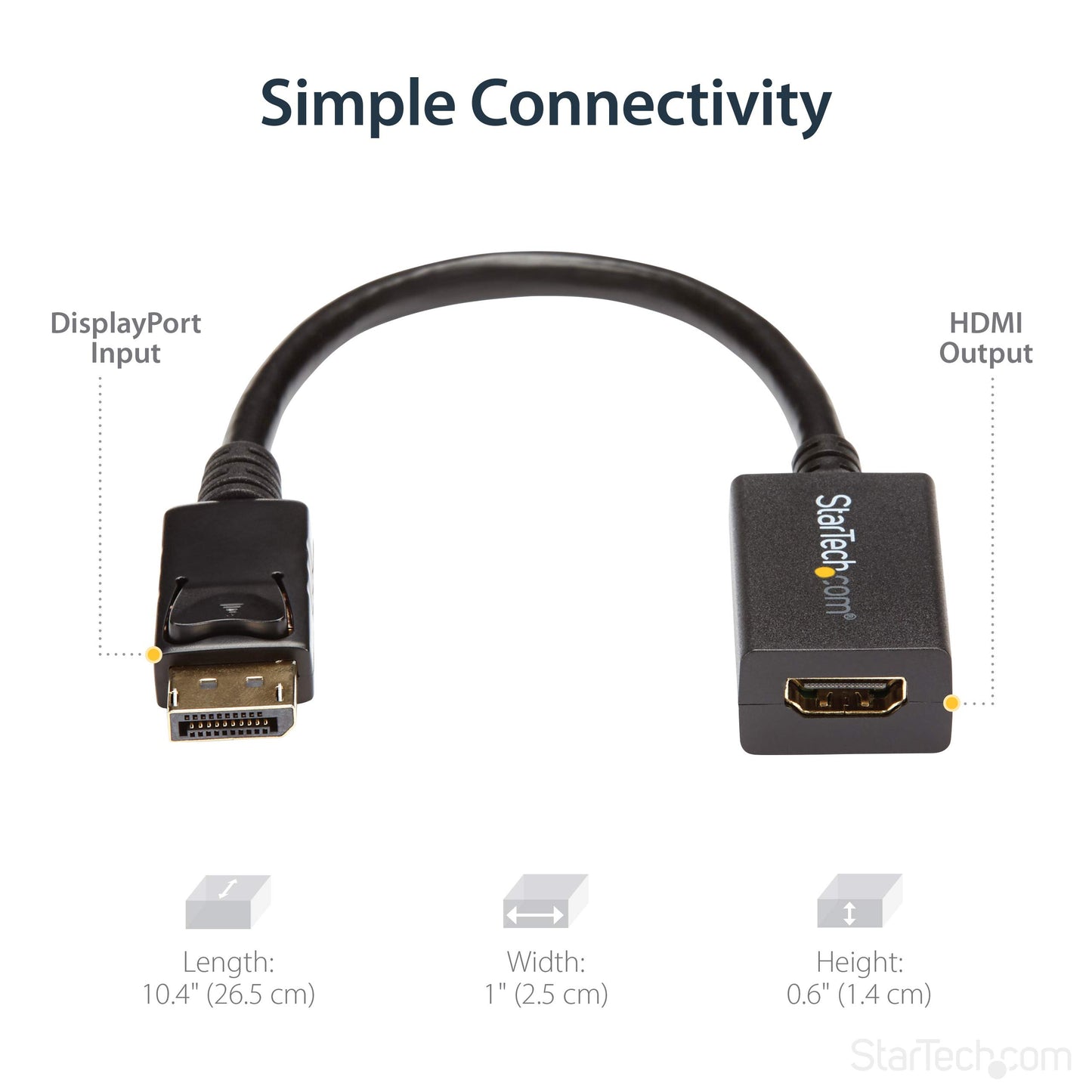 StarTech.com DP2HDMI2 DisplayPort to HDMI Video Adapter Converter