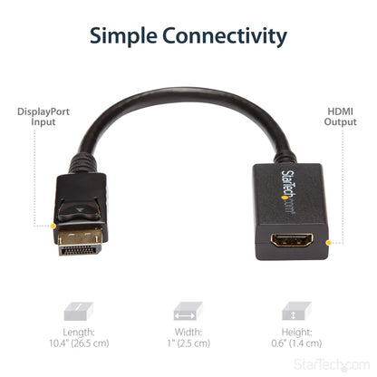 StarTech.com DP2HDMI2 DisplayPort to HDMI Video Adapter Converter