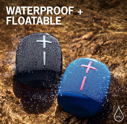 Ultimate Ears WONDERBOOM 3, Portable Wireless Bluetooth Speaker, Big Bass 360-Degree Sound for Outdoors, Waterproof, Dustproof IP67, Floatable, 131 ft Range - Active Black (Renewed)