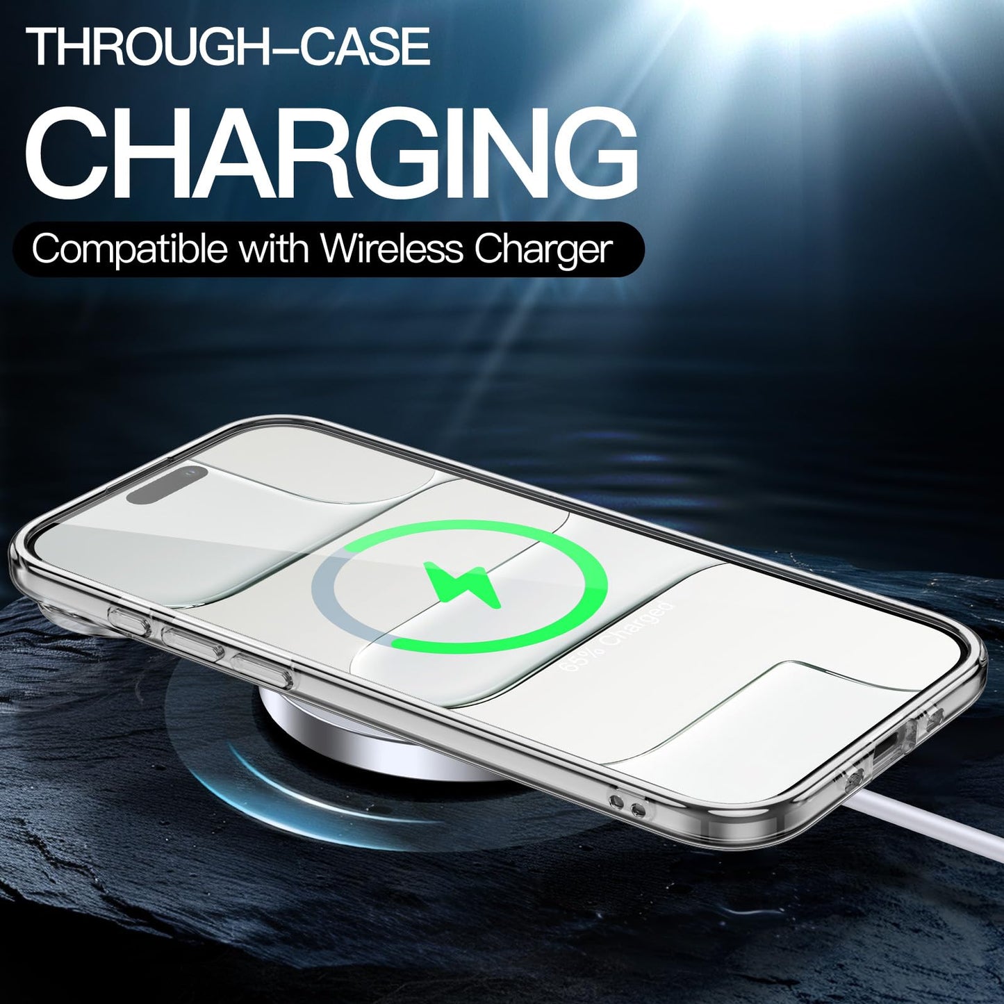 JETech Case for iPhone 17 Pro Max 6.9-Inch, Non-Yellowing Shockproof Phone Bumper Cover, Anti-Scratch Clear Back (Clear)