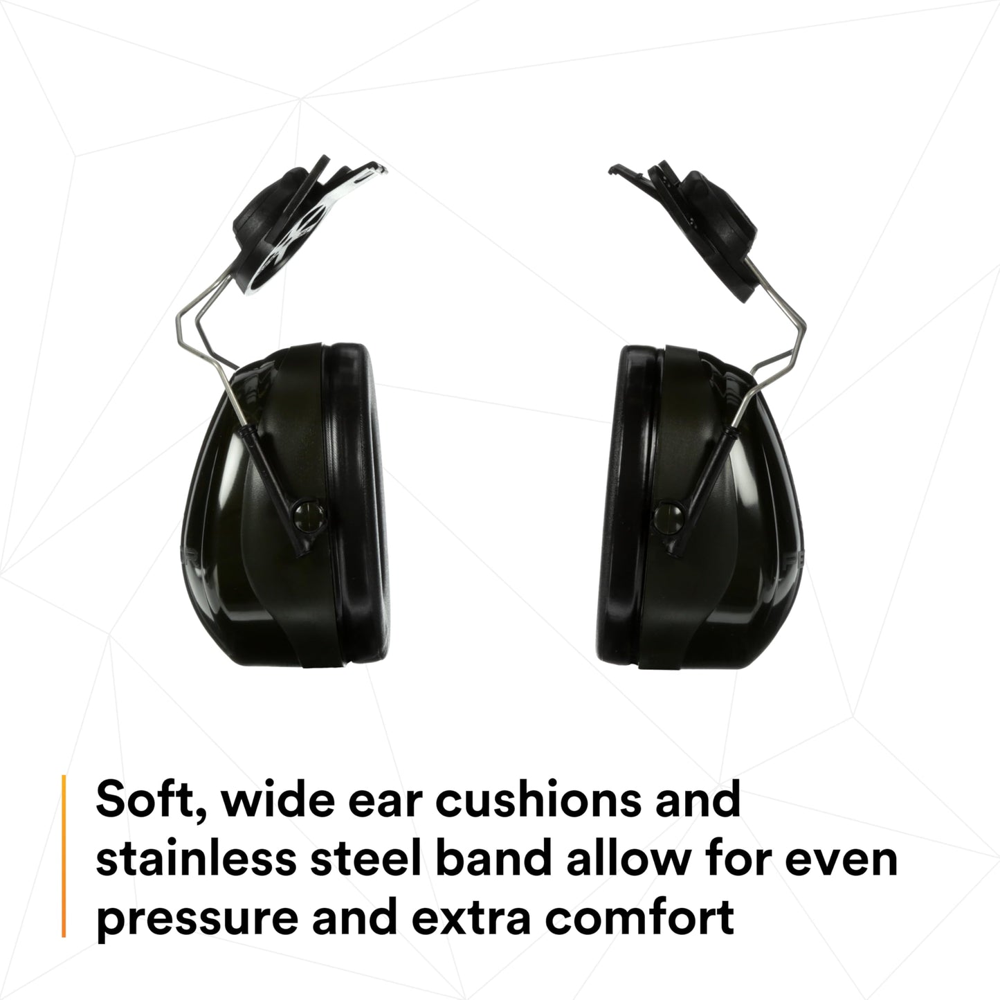 3M PELTOR Hearing Protection Optime 101 Earmuffs, Over the Head, H7A, 25 dB NRR, Adjustable Earcups, E-A-Rfit Compatible, Stainless Steel, Pack of 1, Black/Red