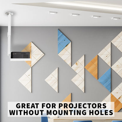 VIVO Universal Extending Ceiling Projector Mount, Height Adjustable Projection, White, MOUNT-VP02W