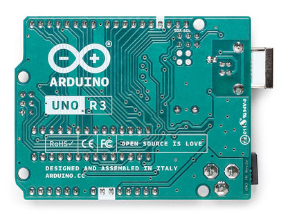 Arduino Uno REV3 [A000066] - ATmega328P Microcontroller, 16MHz, 14 Digital I/O Pins, 6 Analog Inputs, 32KB Flash, USB Connectivity, Compatible with Arduino IDE for DIY Projects and Prototyping