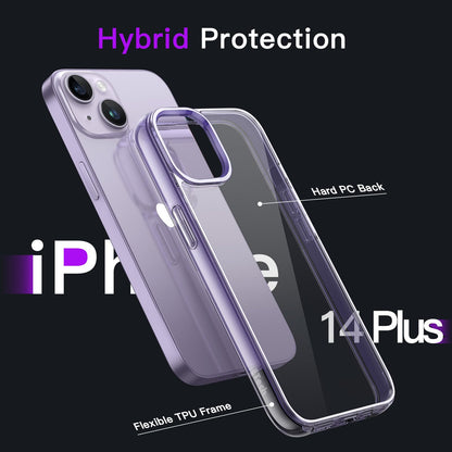 JETech Case for iPhone 14 6.1-Inch, Non-Yellowing Shockproof Phone Bumper Cover, Anti-Scratch Clear Back (Clear)