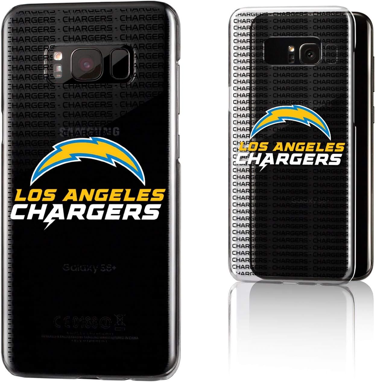 Los Angeles Chargers Galaxy Clear Text Backdrop Design Case
