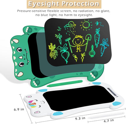 Jasonwell LCD Writing Tablet Kids - Drawing Pad Doodle Board for Kids Toddlers Drawing Toy Educational Learning Toys Christmas Birthday Gift 2 3 4 5 6 7 8 Year Old Girls Boys (Dino&Unicorn)
