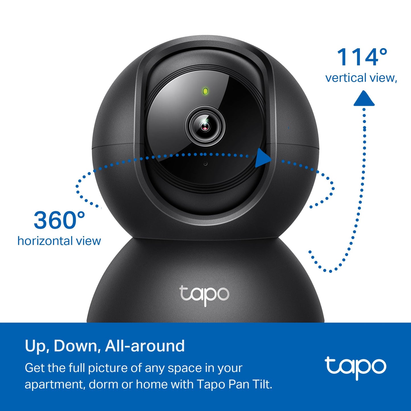 TP-Link Tapo Pan/Tilt Security Camera for Baby Monitor, Pet Camera w/Motion Detection, 1080P, 2-Way Audio, Night Vision, Cloud & SD Card Storage, Works with Alexa & Google Home (Tapo C200)