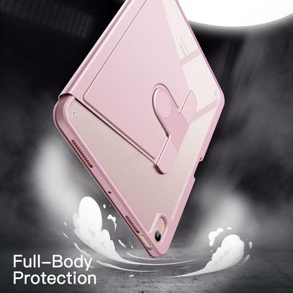 JETech Rotating Case ONLY for iPad Air 11-Inch M4/M3/M2 (2026/2025/2024), iPad Air 5/4 (2022/2020 5th/4th Generation 10.9-Inch), 360 Degree Rotation Protective Stand Cover Clear Back (Purple)