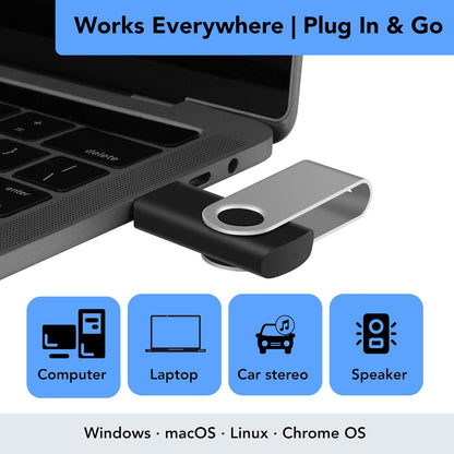 Enfain 16GB USB 2.0 Flash Drive 10 Pack | Swivel Thumb Drives with 31 Labels | Gift-Ready Packaging for Corporate Events, Office & Team Distributions (Black)