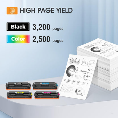 218X Toner Cartridges 4 Pack 218 3301fdw 3201dw 3301 218A Compatible for HP 218X 218A Color LaserJet Pro MFP 3301cdw 3301sdw Printer Ink Set W2180X High Yield with Chip (Black Cyan Yellow Magenta)