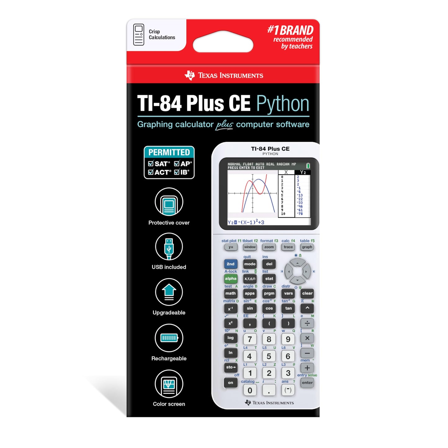 Texas Instruments TI-84 Plus CE Color Graphing Calculator, Black