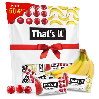 That’s it. Fun Size Fruit Bars Variety Pack (50 Pieces, 10g Each), Non-GMO, Kosher, Gluten Free, Breakfast Snacks, Allergy Friendly (Cherry-Cinnamon)