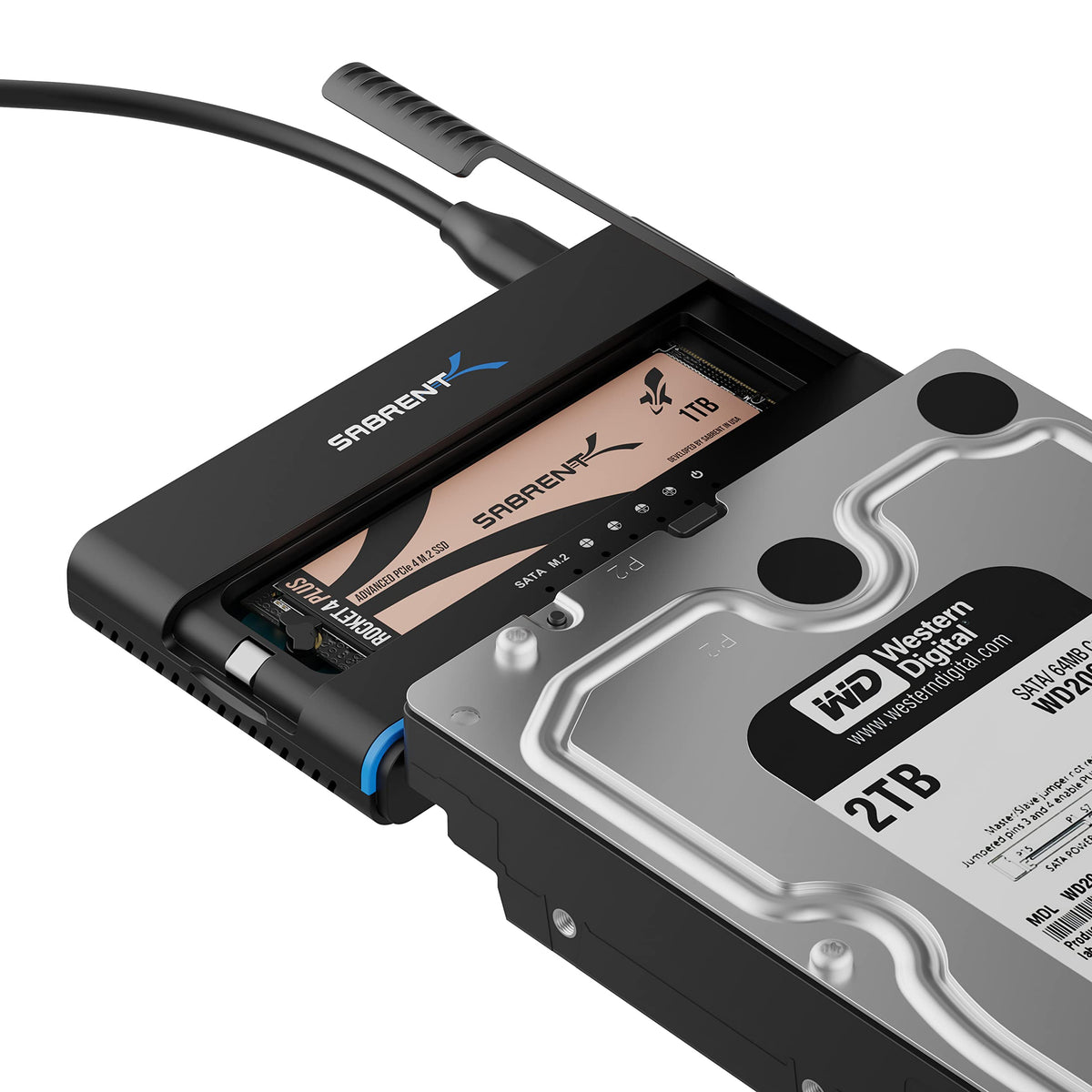 SABRENT USB 3.0 to 2.5in SATA Adapter Cable for SSD & HDD, UASP (EC-SSHD)