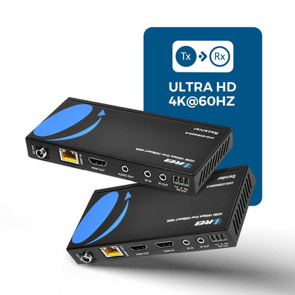 OREI 4K HDMI Extender over ethernet CAT5/CAT6/CAT7 Up To 165 Feet At 1080@60hz - HDMI 1.4 & HDCP 1.4 Compliant with One Way IR Pass Through, HDMI Loop Output & Power Over Cable