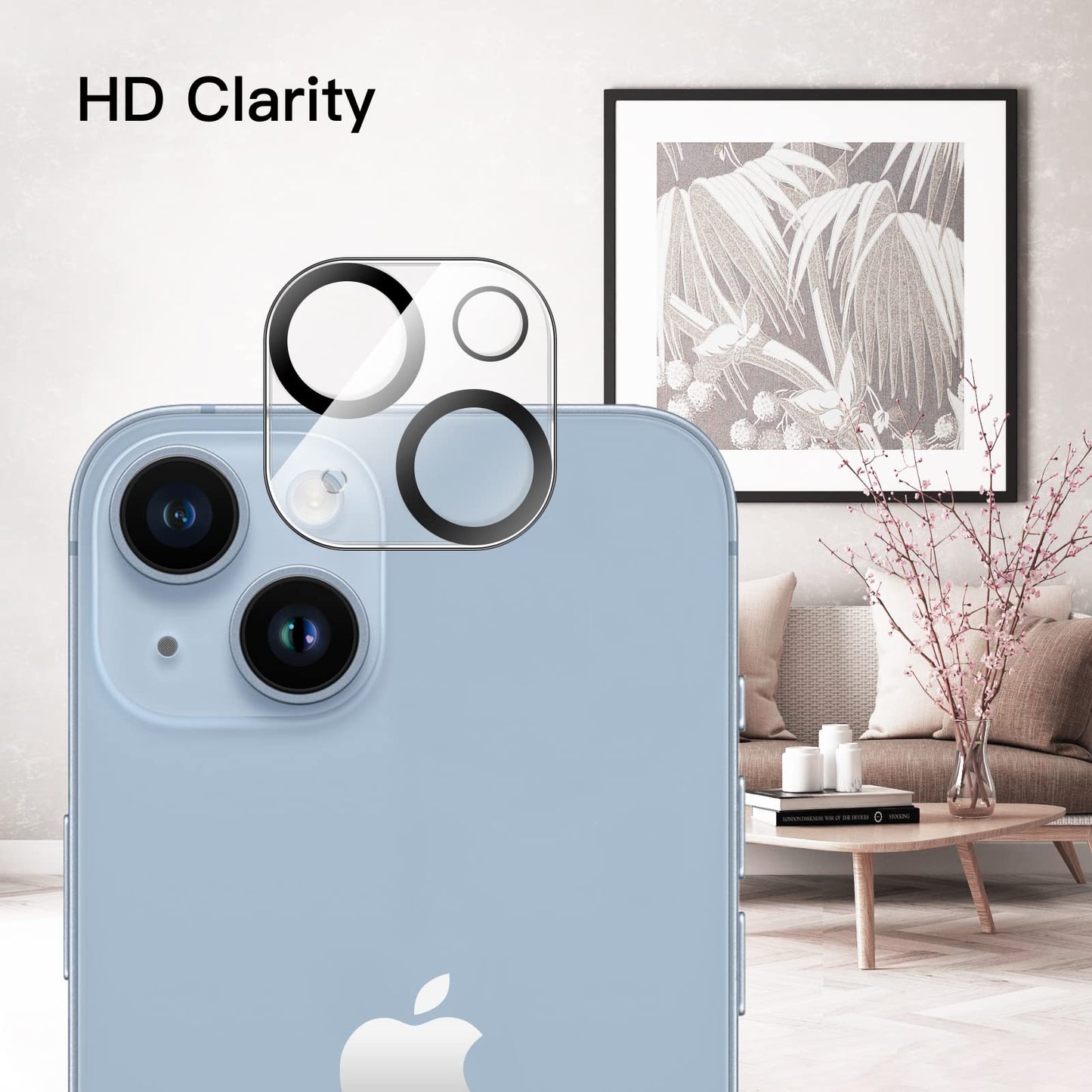 JETech Camera Lens Protector for iPhone 14 6.1-Inch and iPhone 14 Plus 6.7-Inch, 9H Tempered Glass, Anti-Scratch, Case Friendly, Does Not Affect Night Shots, HD Clear, 3-Pack