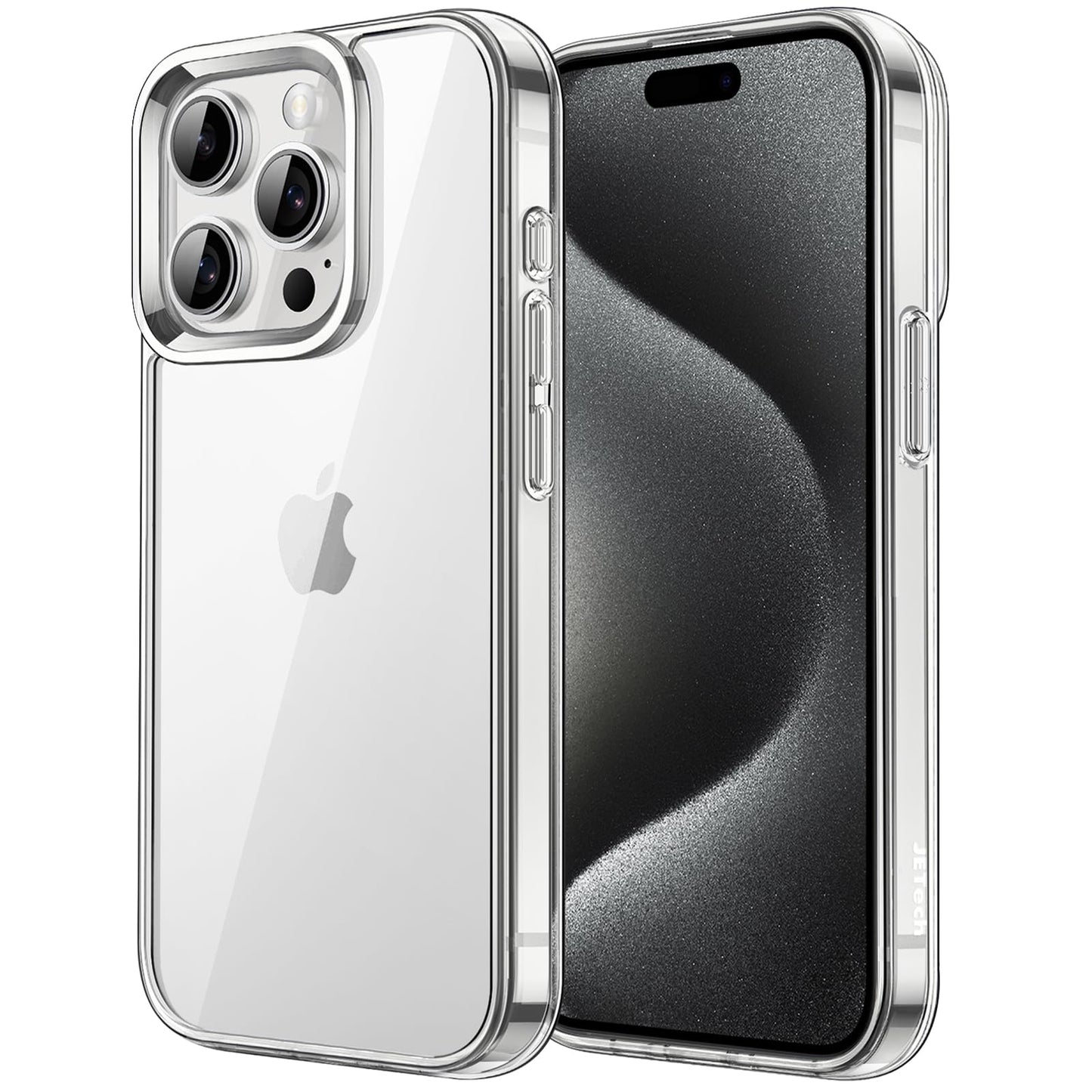 JETech Case for iPhone 15 6.1-Inch, Non-Yellowing Shockproof Phone Bumper Cover, Anti-Scratch Clear Back (Clear)