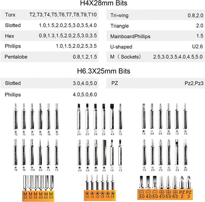 JAKEMY Screwdriver Set, All in 1 with 50 Magnetic Precision Driver Bits, Repair Tool Kit with Pocket Tool Bag for iPhone, Computer, Macbook, Cell Phone, PC, Laptop, Tablet, Game Console