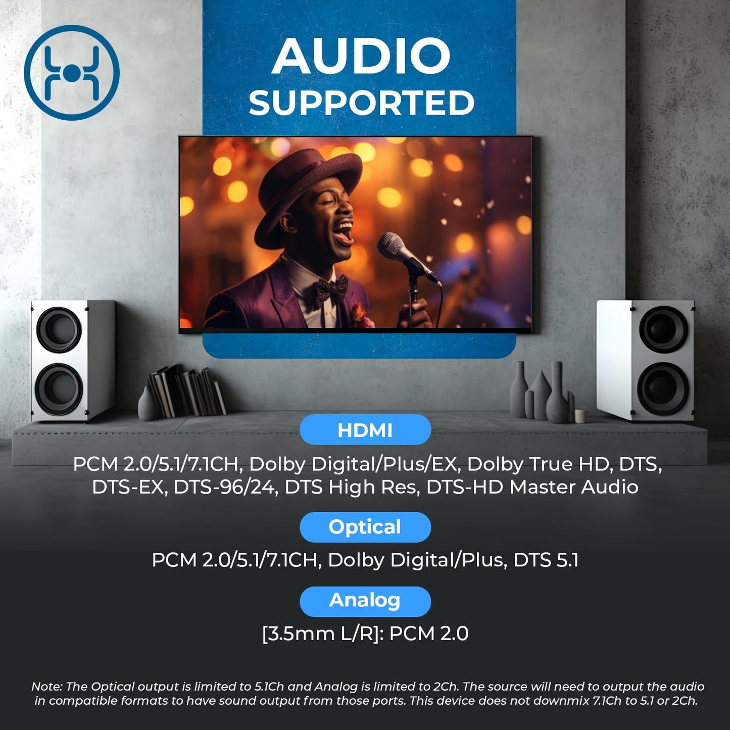 OREI HDMI Splitter 1 in 2 out - Ultra HD 4K @ 30Hz, HDCP, 3D & Full HD 1080P Support for Xbox, PS4, Blu-ray, HDTV - Adapter Included