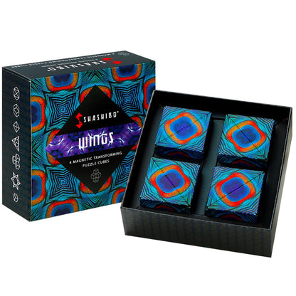 Shashibo Shape Shifting Box - Award-Winning STEM Fidget Toy with Ultra Strong Magnets - Puzzle Cube Transforms Into 100+ Shapes, Perfect Sensory Gift for Kids, Teens, and Adults (Spaced Out)