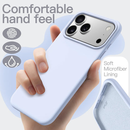 JETech Liquid Silicone Case for iPhone 17 Pro Max 6.9-Inch, Silky Soft Touch Full-Body Protection, Anti-Scratch Shockproof Phone Cover with Microfiber Lining (Dark Blue)