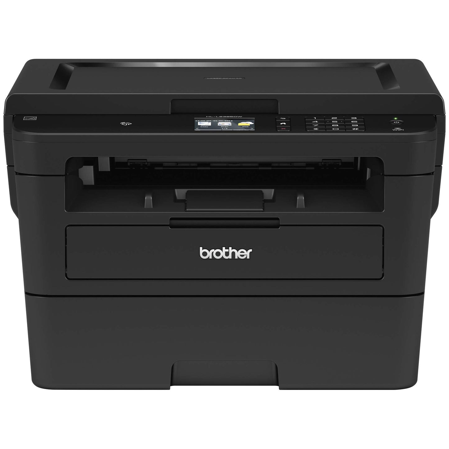 Brother Compact Monochrome Laser Printer, HLL2395DW, Flatbed Copy & Scan, Wireless Printing, NFC with Refresh Subscription Free Trial and Amazon Dash Replenishment Ready