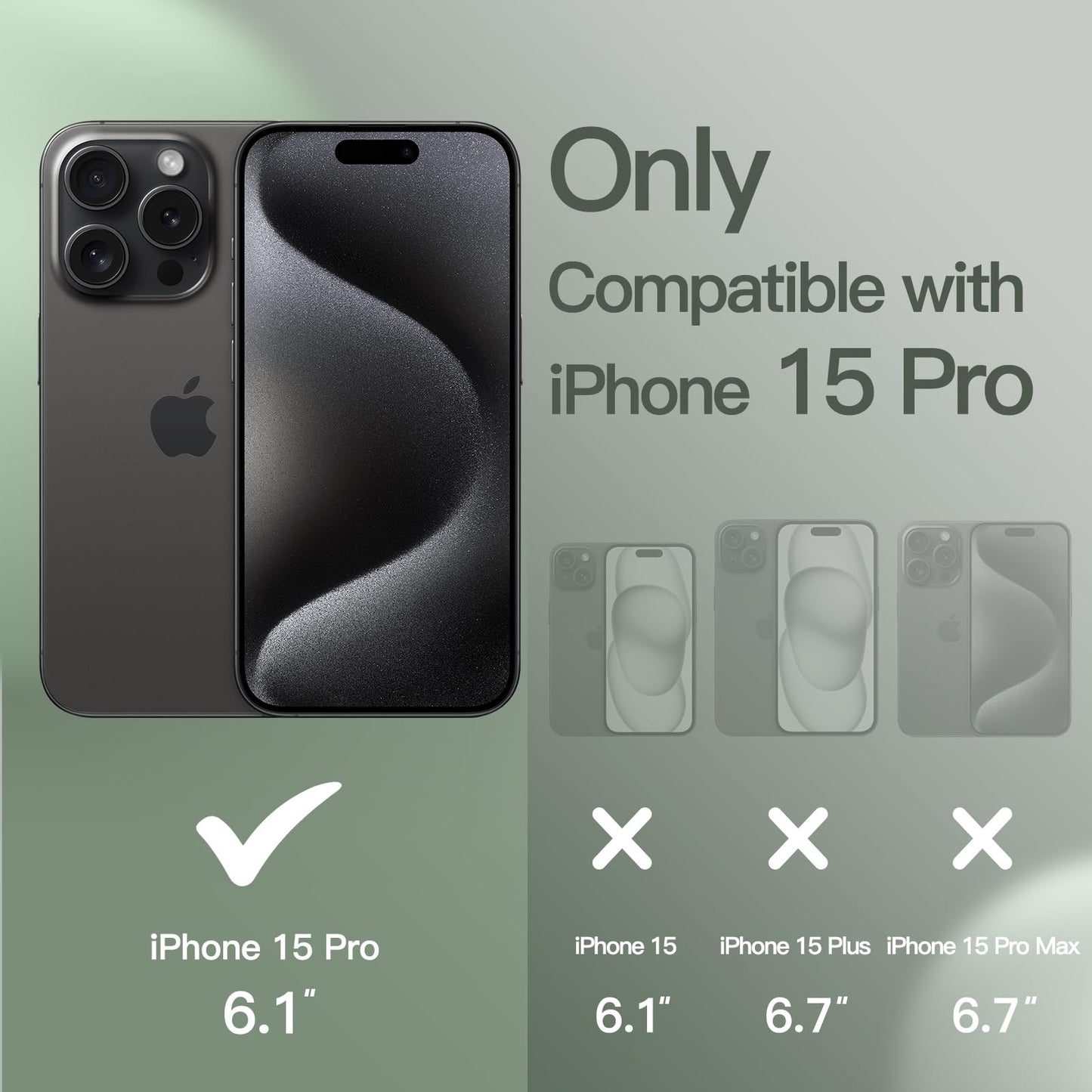 JETech Silicone Case for iPhone 15 Pro Max 6.7-Inch, Silky-Soft Touch Full-Body Protective Phone Case, Shockproof Cover (Black)