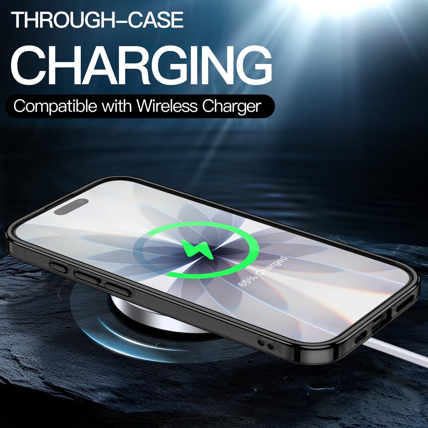 JETech Case for iPhone 17 Pro Max 6.9-Inch, Non-Yellowing Shockproof Phone Bumper Cover, Anti-Scratch Clear Back (Clear)