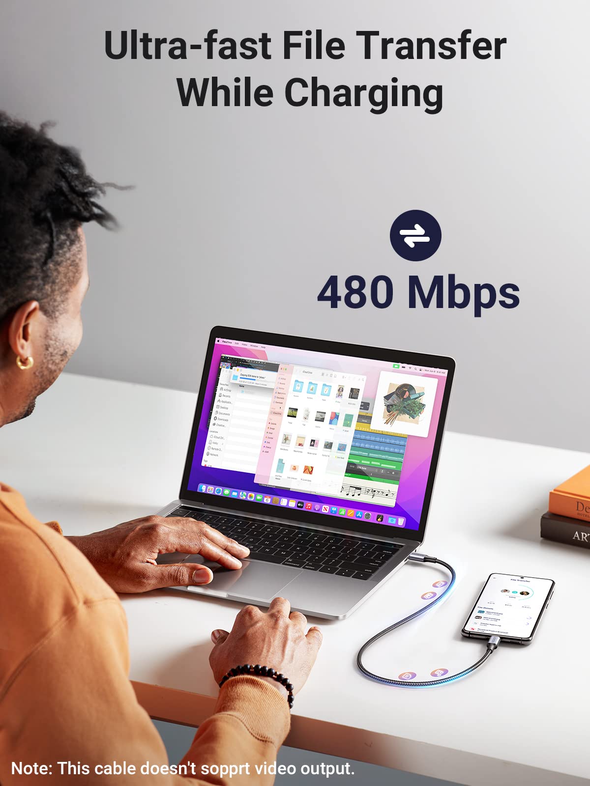 UGREEN USB C to USB C Cable, 100W 2-Pack USB C Charger Cable for iPhone 17/17 Air/17 Pro/17 Pro Max/16, MacBook Pro, iPad Pro, Dell XPS, Samsung Galaxy S25/S24/S23 Ultra, Switch, Pixel, 3.3FT Black