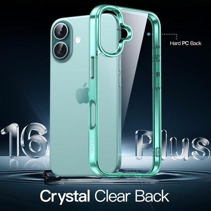 JETech Case for iPhone 16 6.1-Inch, Non-Yellowing Shockproof Phone Bumper Cover, Anti-Scratch Clear Back (Clear)