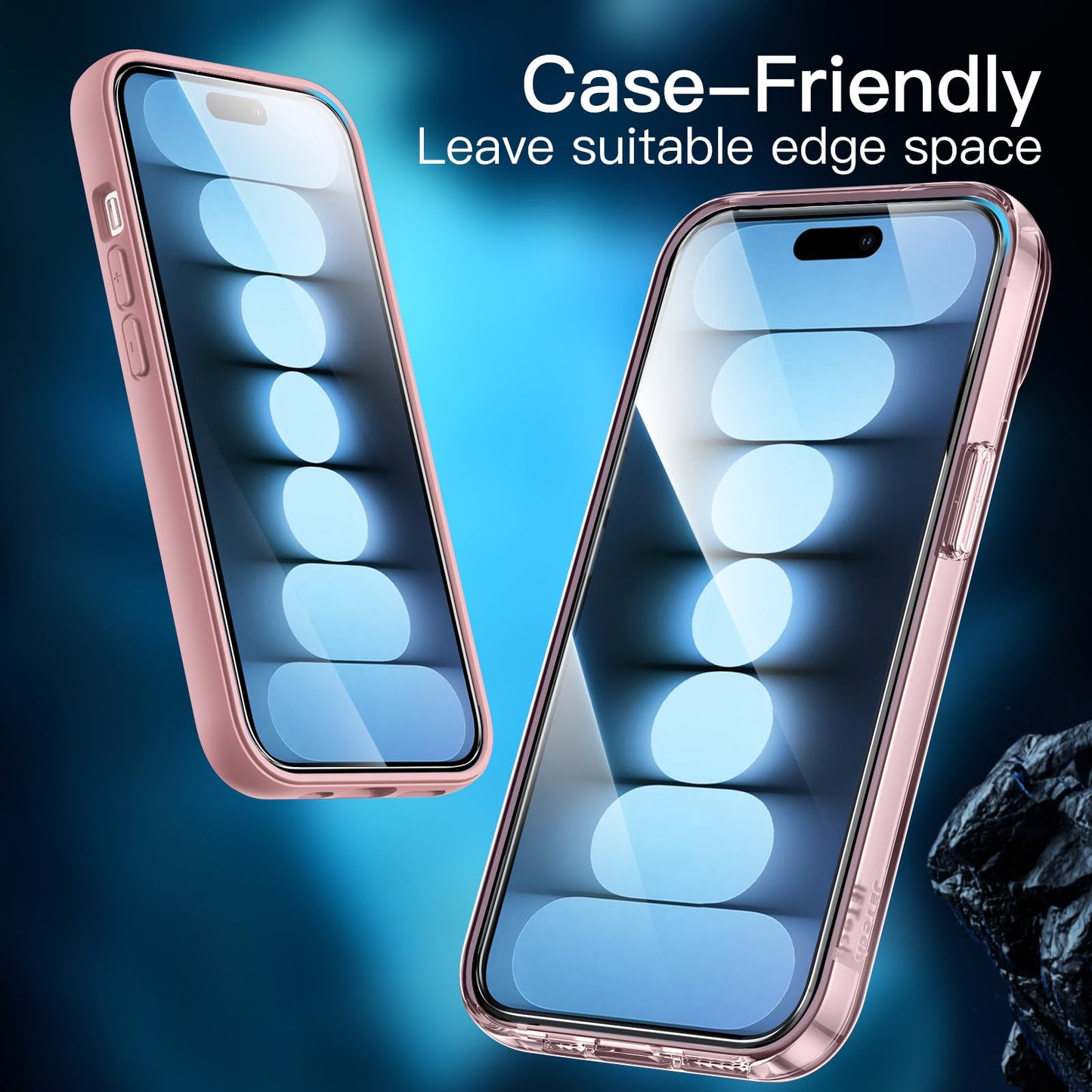 JETech Full Coverage Screen Protector for iPhone 17e (2026) / iPhone 16e, 9H Tempered Glass Film, Case-Friendly, HD Clear, 6.1-Inch Display, 3-Pack