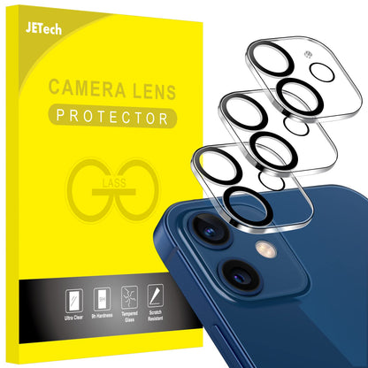 JETech Camera Lens Protector for iPhone 12 Pro Max 6.7-Inch, 9H Tempered Glass, HD Clear, Anti-Scratch, Case Friendly, Does Not Affect Night Shots, 3-Pack