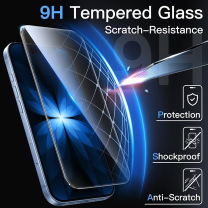 JETech Full Coverage Screen Protector for iPhone 17e (2026) / iPhone 16e, 9H Tempered Glass Film, Case-Friendly, HD Clear, 6.1-Inch Display, 3-Pack