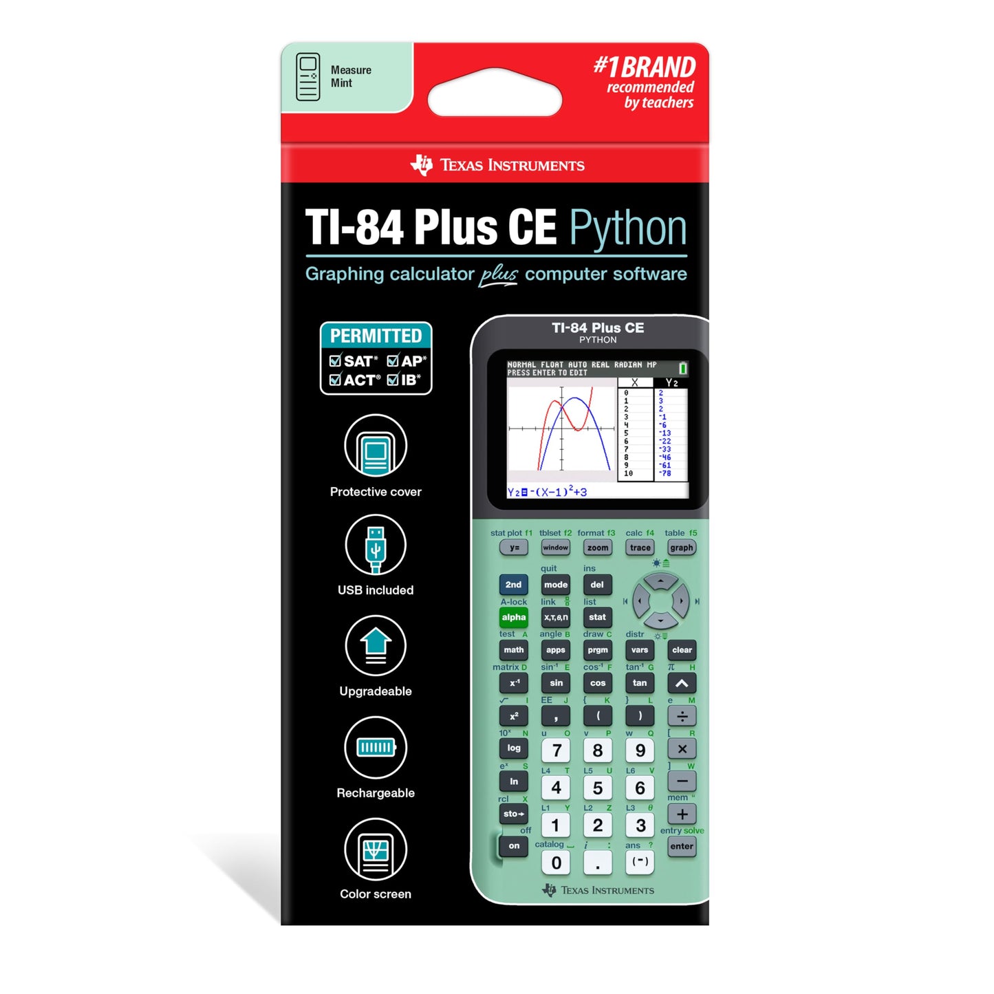Texas Instruments TI-84 Plus CE Color Graphing Calculator, Black