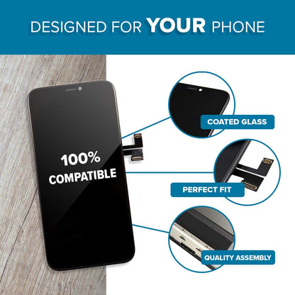 Compatible with iPhone XR Premium LCD Screen Replacement 6.1 inch (Model A1984, A2105, A2106, A2108) High Resolution Display digitizer Assembly Touch Screen