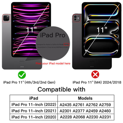 JETech Case for iPad Pro 11-Inch 2022/2021/2020 Model (4th/3rd/2nd Generation), Soft TPU Transparent Slim Shockproof Tablet Cover, Support Pencil 2nd Charging (Clear)