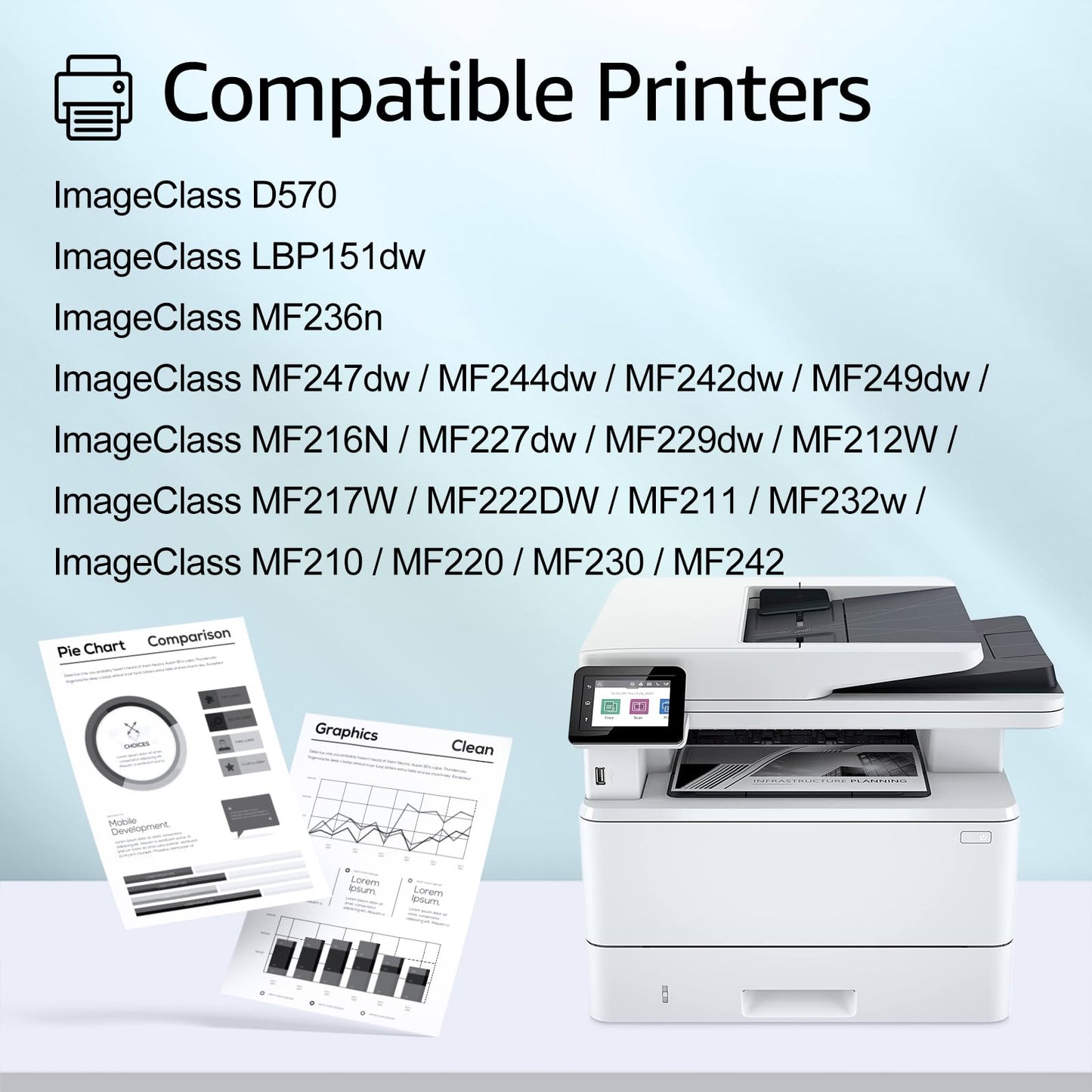 greencycle Compatible Toner Cartridge Replacement for HP 05A CE505A Work with LaserJet P2035 P2035N P2055DN P2030 P2050 P2055D P2055X 2055D Printer (Black, 1-Pack)