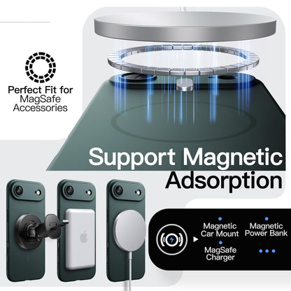 JETech Magnetic Slim Case for iPhone 17 Pro Max 6.9-Inch, Compatible with MagSafe, Ultra-Thin Lightweight Minimalist Phone Cover with Matte Finish and Full Camera Lens Protection (Black)