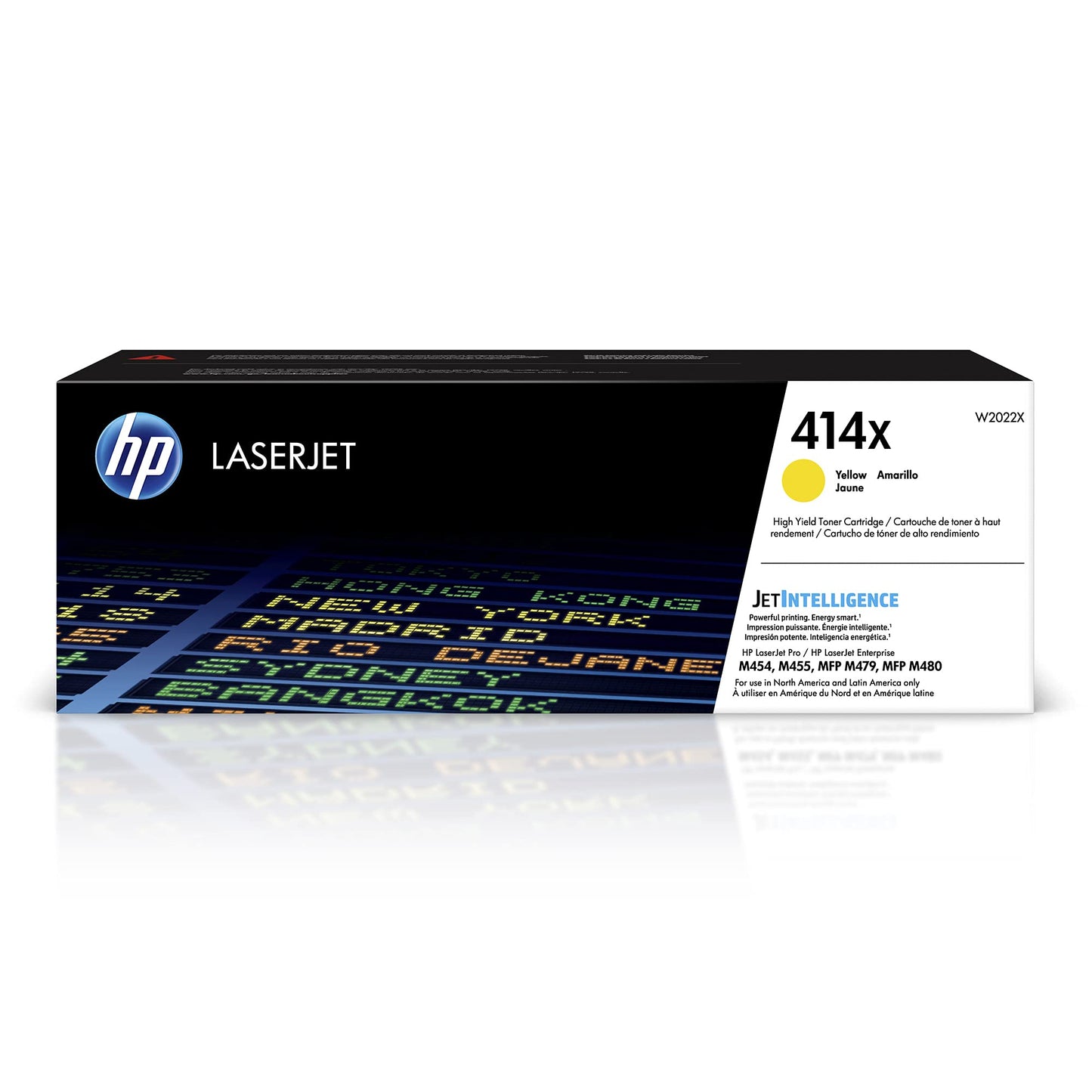 HP 414X High-Yield Toner Cartridge 4-Pack (Black, Cyan, Magenta, Yellow) | Works with Color LaserJet Enterprise M455dn, MFP M480f, Pro M454, MFP M479 Series | W2020XQ1