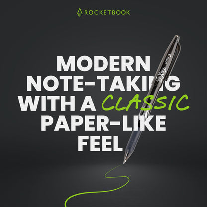 Rocketbook Fusion Hybrid Reusable Planner and Notebook in One, Additional Blank Pages, Goal and Project Tracker, Undated Planner, Letter Size 8.5x11, Black (Pack of 1)
