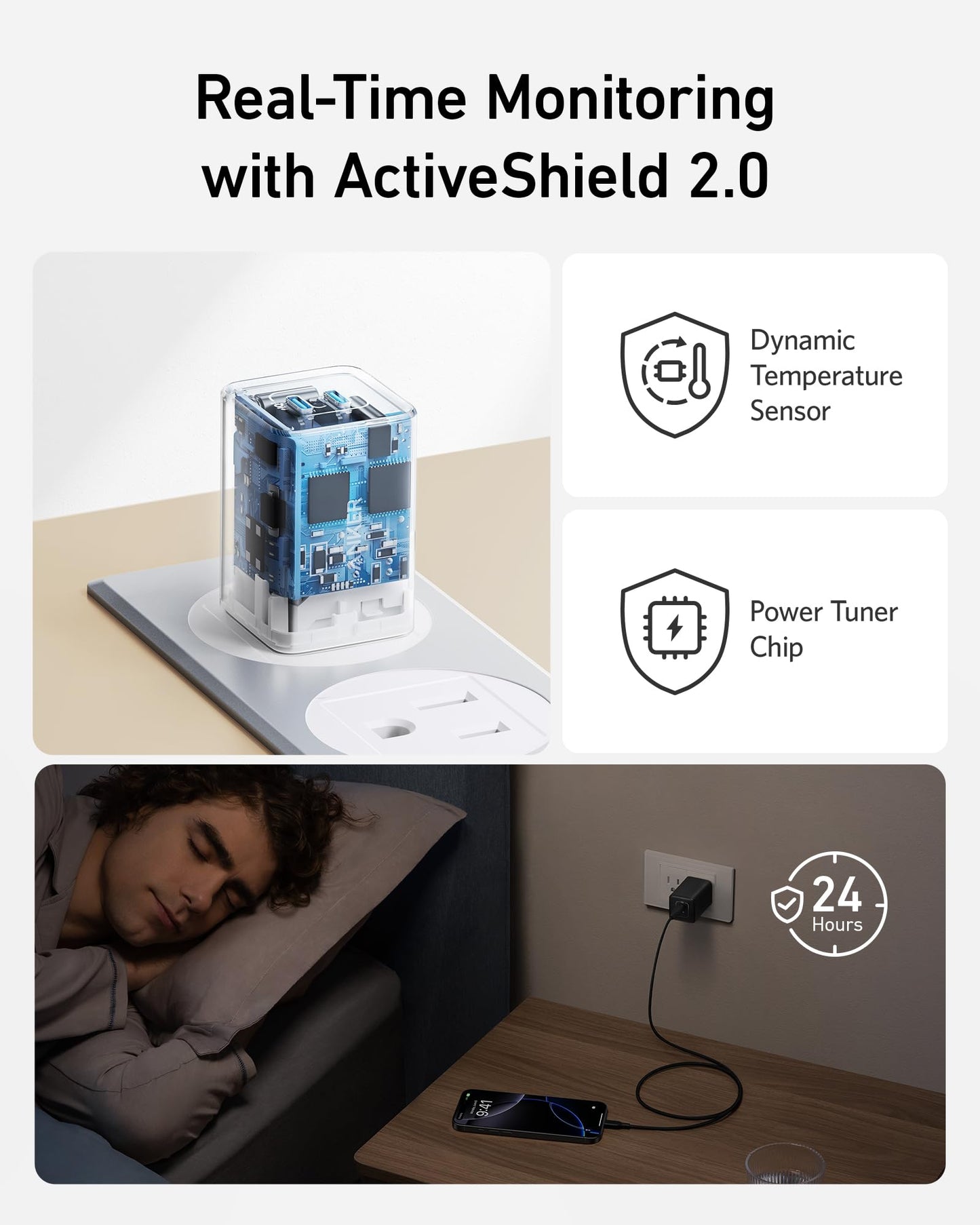 Anker Nano Charger, 47W 2 Port Compact Foldable GaN USB C Charger for iPhone 17/16, Galaxy, Pixel, Compatible with MagSafe (Blue)