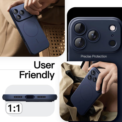 JETech Magnetic Slim Case for iPhone 17 Pro Max 6.9-Inch, Compatible with MagSafe, Ultra-Thin Lightweight Minimalist Phone Cover with Matte Finish and Full Camera Lens Protection (Black)