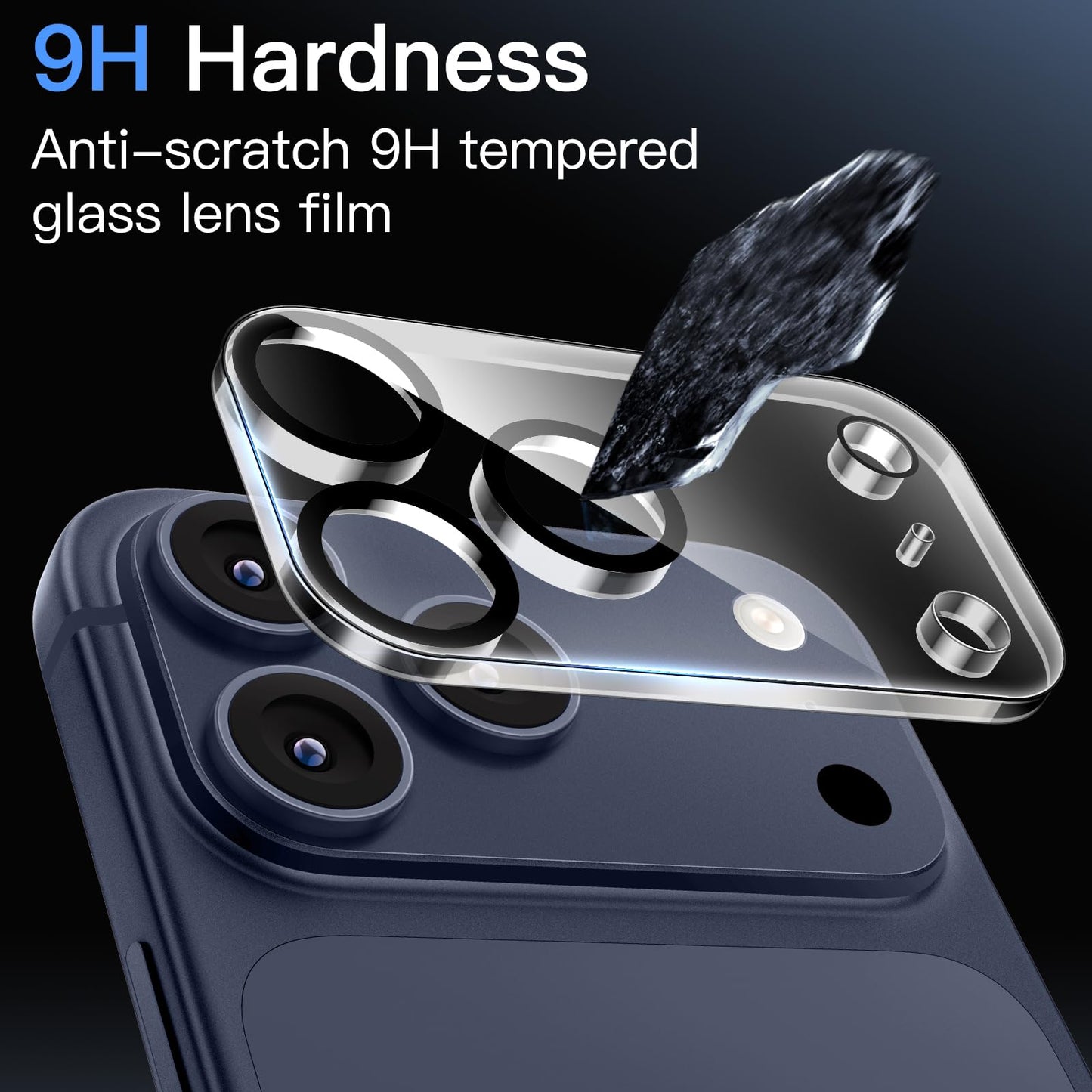 JETech Camera Lens Protector for iPhone 15 6.1-Inch and iPhone 15 Plus 6.7-Inch, 9H Tempered Glass, Anti-Scratch, Case Friendly, Does Not Affect Night Shots, HD Clear, 3-Pack