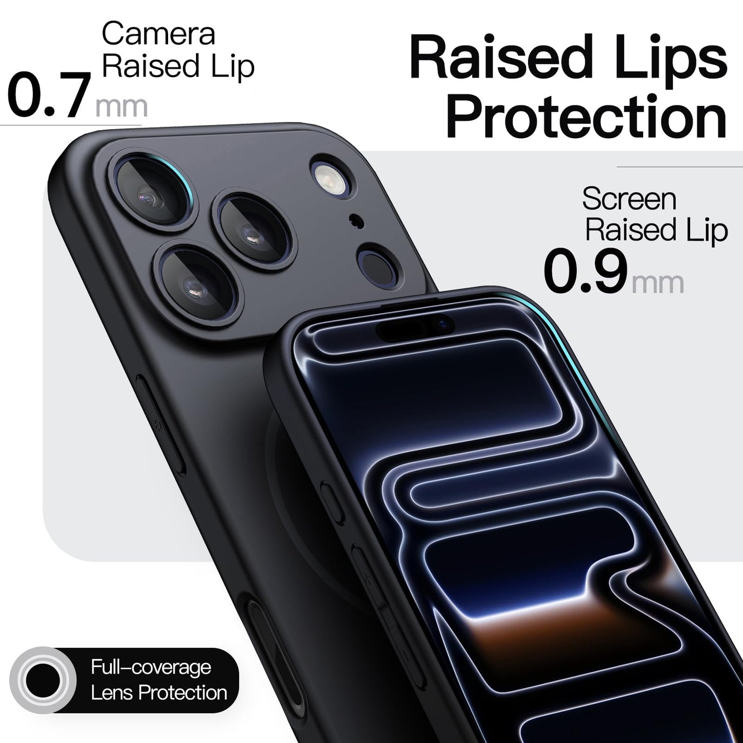 JETech Magnetic Slim Case for iPhone 17 Pro Max 6.9-Inch, Compatible with MagSafe, Ultra-Thin Lightweight Minimalist Phone Cover with Matte Finish and Full Camera Lens Protection (Black)