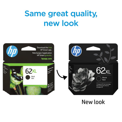 HP 62 Black/Tri-Color Ink (2-Pack) | Works with Envy 5540, 5640, 5660, 7640, OfficeJet 5740, 8040, OfficeJet Mobile 200, 250 | Instant Ink Eligible | N9H64FN | Packaging May Vary