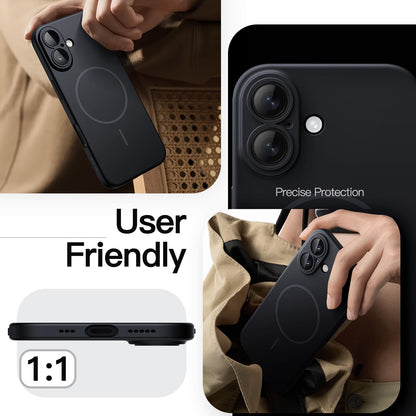 JETech Magnetic Slim Case for iPhone 17 Pro Max 6.9-Inch, Compatible with MagSafe, Ultra-Thin Lightweight Minimalist Phone Cover with Matte Finish and Full Camera Lens Protection (Black)