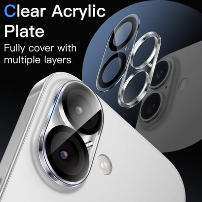 JETech Camera Lens Protector for iPhone 15 6.1-Inch and iPhone 15 Plus 6.7-Inch, 9H Tempered Glass, Anti-Scratch, Case Friendly, Does Not Affect Night Shots, HD Clear, 3-Pack