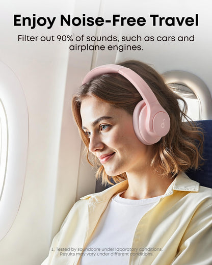 Soundcore by Anker Q20i Hybrid Active Noise Cancelling Headphones, Wireless Over-Ear Bluetooth, 40H Long ANC Playtime, Hi-Res Audio, Big Bass, Customize via an App, Transparency Mode (Black)