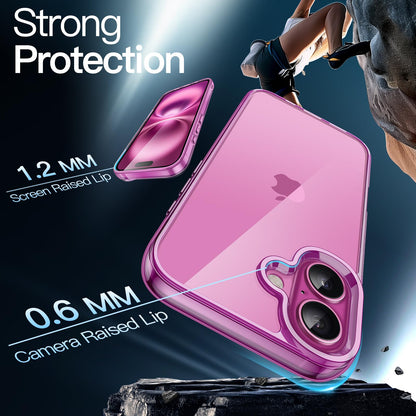 JETech Case for iPhone 16 6.1-Inch, Non-Yellowing Shockproof Phone Bumper Cover, Anti-Scratch Clear Back (Clear)