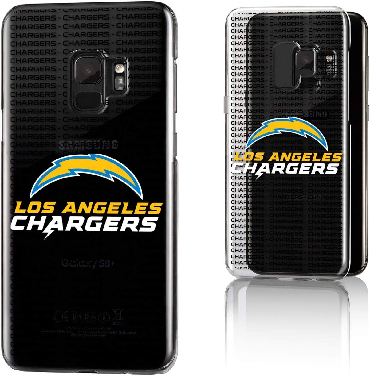 Los Angeles Chargers Galaxy Clear Text Backdrop Design Case