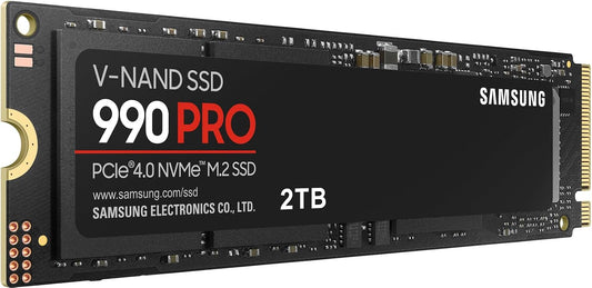 Samsung SSD 990 PRO 2TB, PCIe 4.0 M.2 2280, Up to 7,450 MB/s
